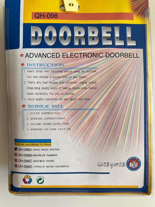 Vând sonerie electronică QiaoHua, model QH-098