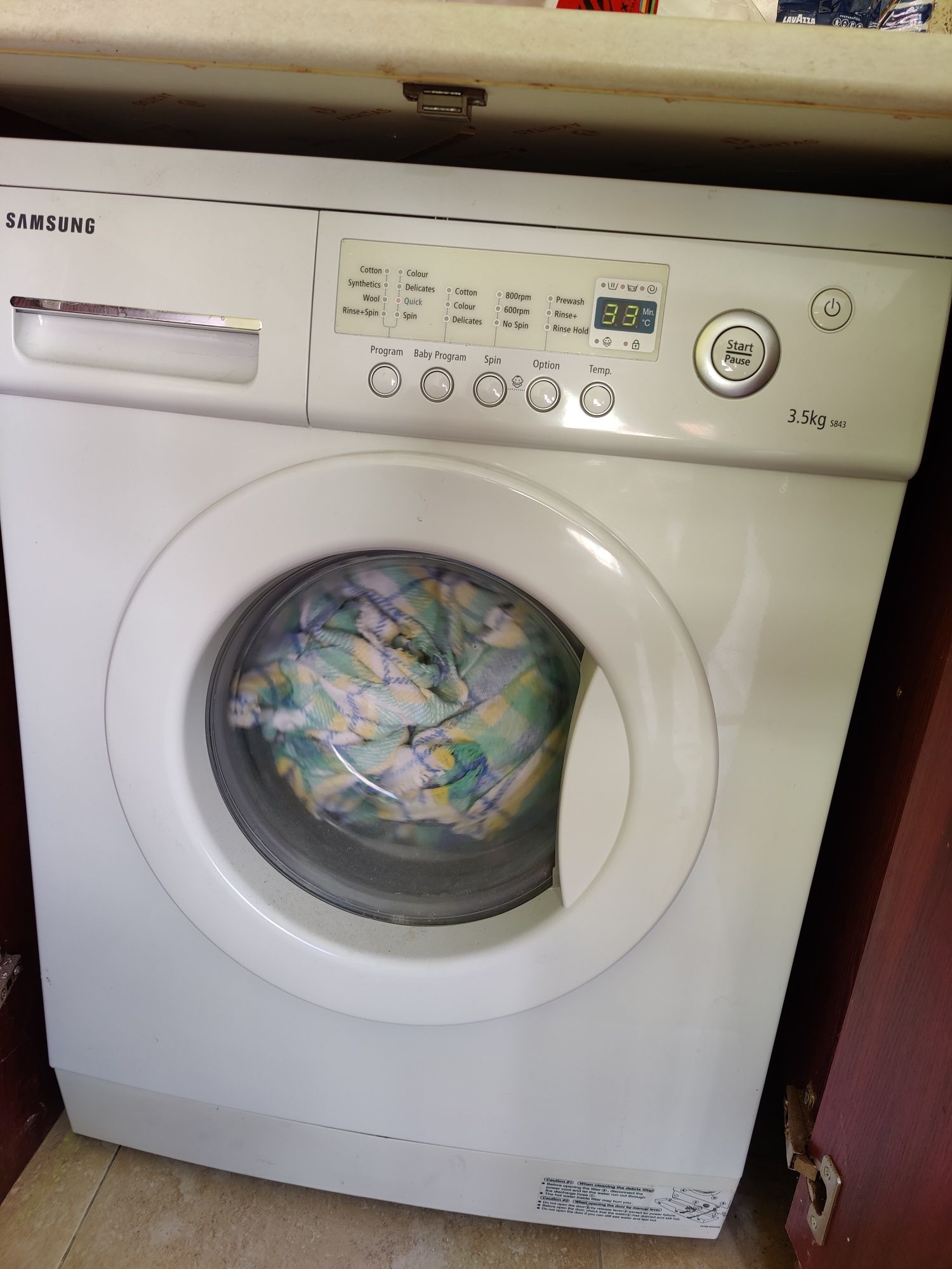 Компактна пералня Samsung 3.5кг слим (дълбочина 40см)