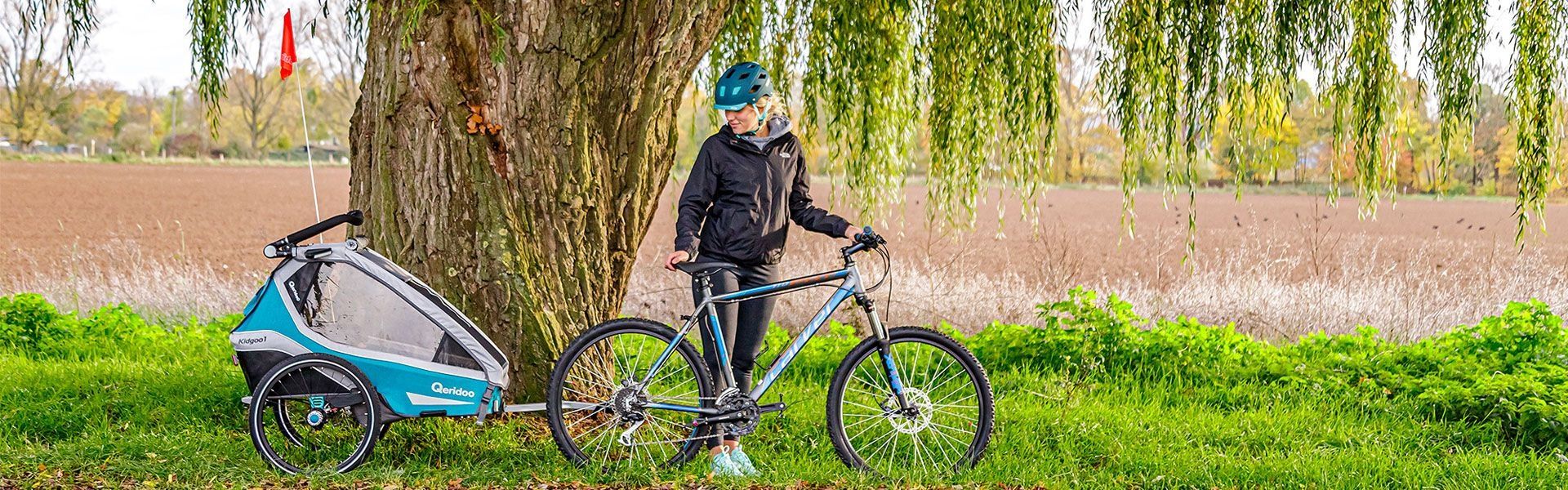 Remorca de bicicleta pentru doua persoane Qeridoo Kidgoo 2