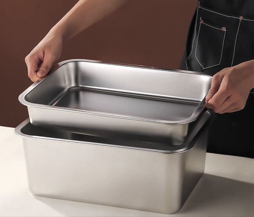 Гастро ёмкость 53*65 из нержавейки для кухни