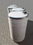 Butoi din INOX 150 L cu capac cu filet si garnitura, robinet din INOX