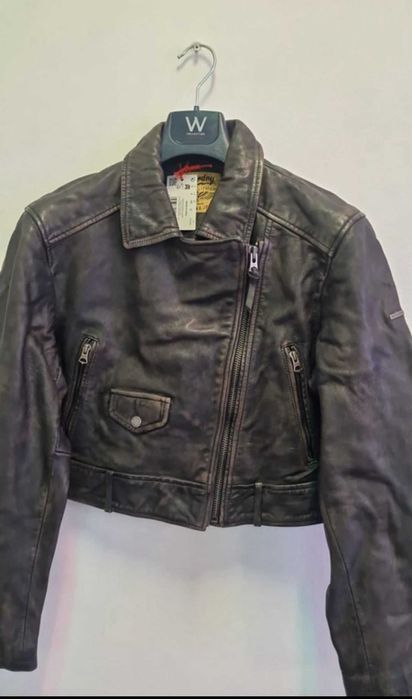 Geacă din piele naturală, Superdry, mărimea M - nouă cu etichetă
