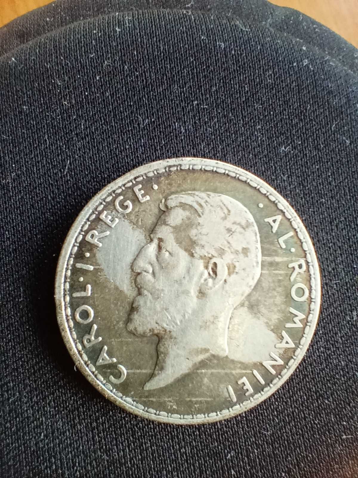 moneda  2 lei argint carol I 1914