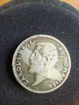 moneda  2 lei argint carol I 1914