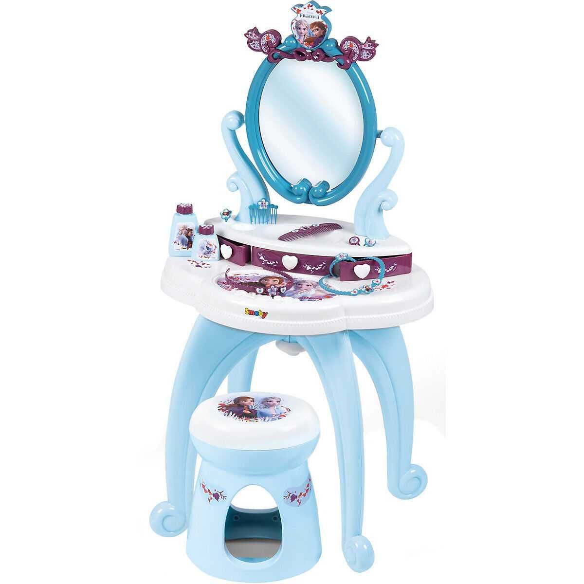 Masuta de machiaj Frozen Hairdresser 2 in 1 Smoby