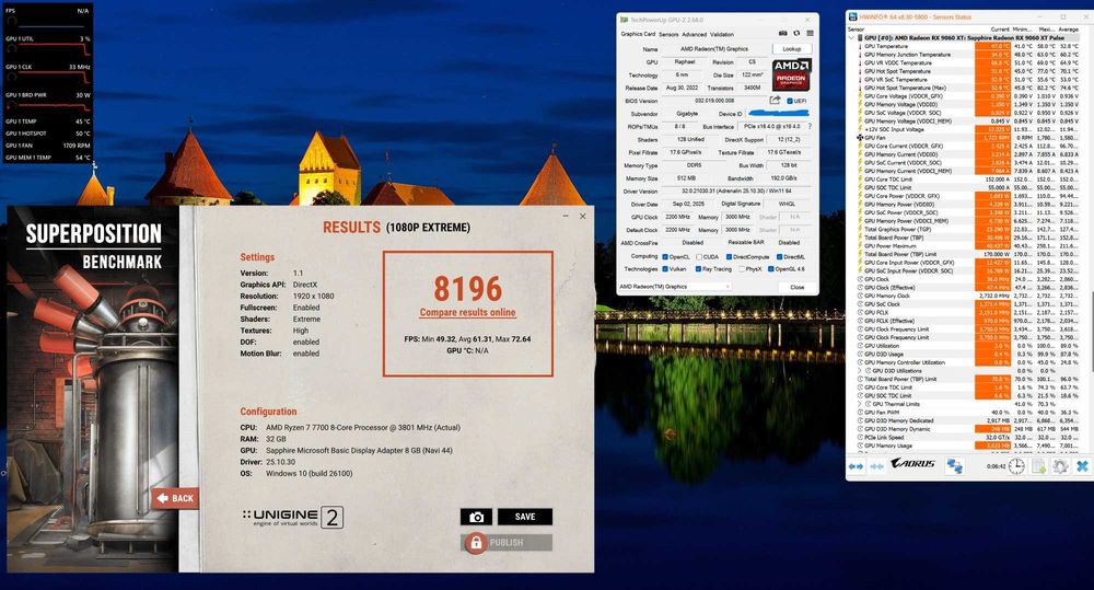Placa video Sapphire Pulse RX 9060 XT 8GB