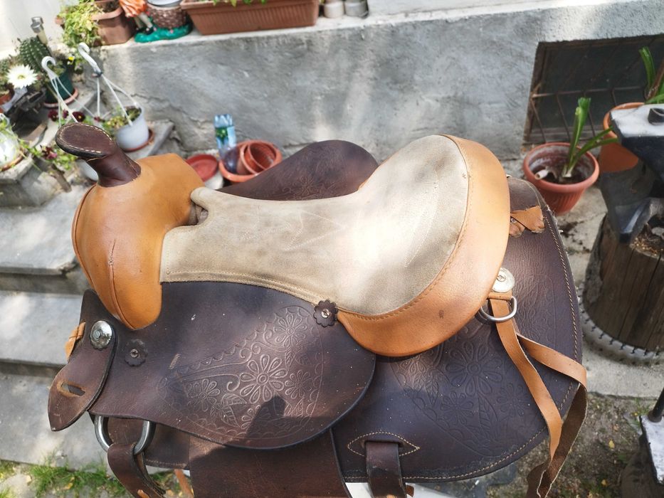 Șa de piele originala călărie western