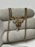 COLIER AUR 18K + PERLA - Facut manual - Grecia - 10.1g. - Vintage !