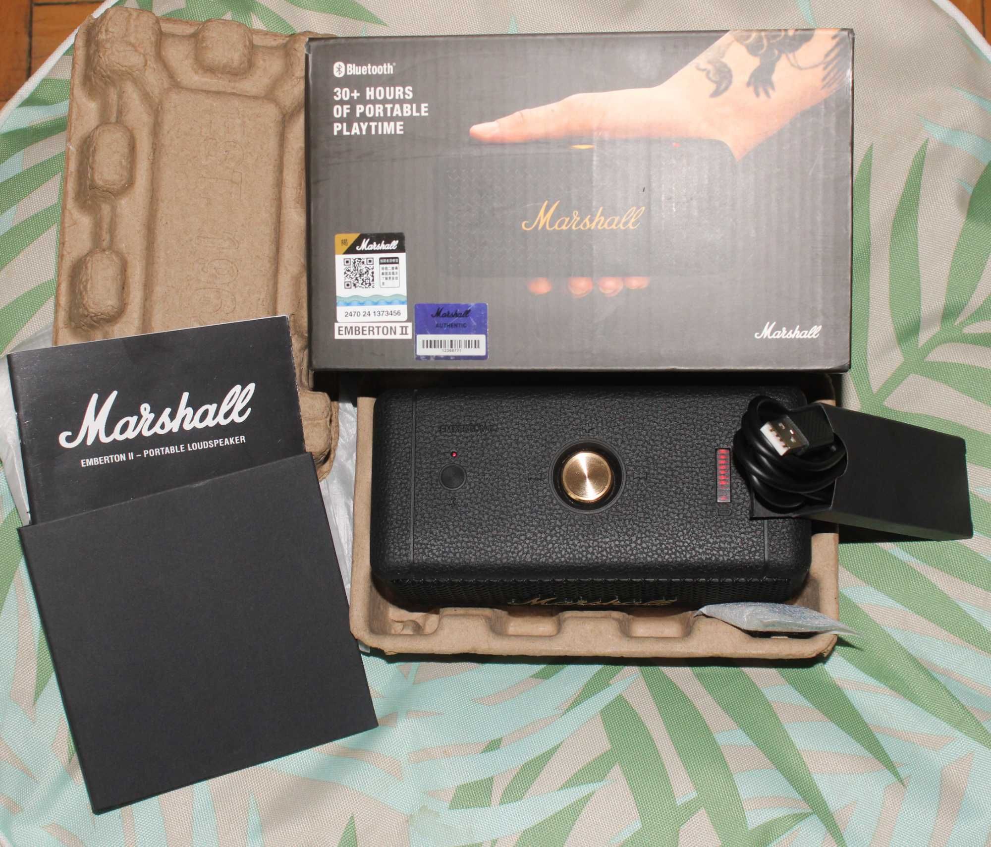 Оригинална тонколона Marshall Emberton II Bluetooth, Черна
