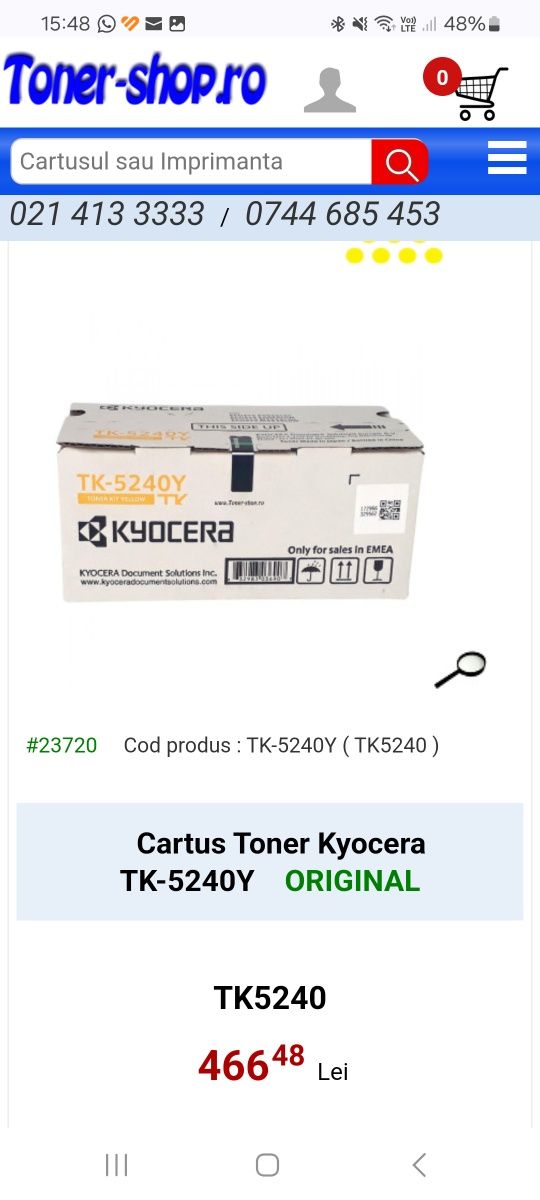 Cartus Original Kyocera TK-5240M, C, Y, K