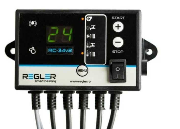 RC34v2 controler pompă IC și ACM ventilator automatizare cazan lemn