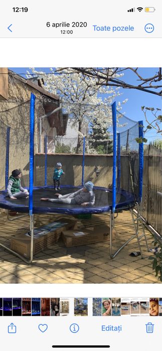 Trambulina Spartan 366 cu plasa si scara