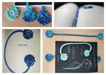 Semn de carte handmade, crosetat, personalizat
