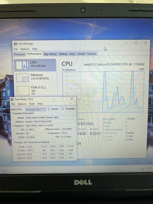 Laptop Dell Inspiron 15 N-4000 4GB Ram 256 SSD