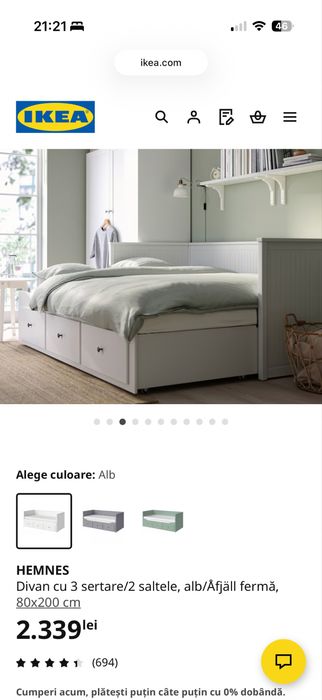 Divan ikea extensibil
