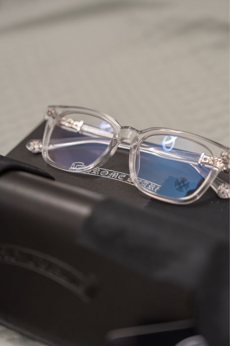 Ochelari Chrome Hearts Transparent si Argintiu