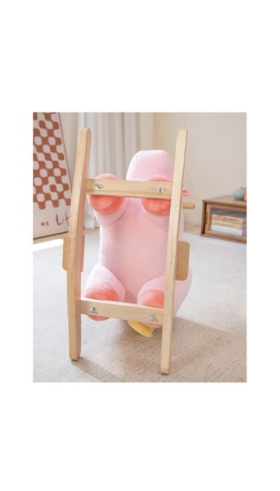 Balansoar unicorn roz din plus, Krista, multifunctional