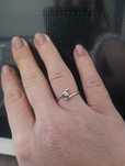 Inel 14 K cu diamant ,marime 50
