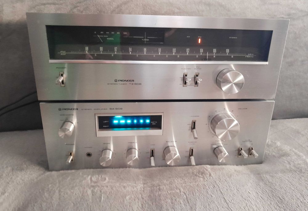 set vintage PIONEER Blue Line amplificator SA-608 + tuner TX-608 *1979