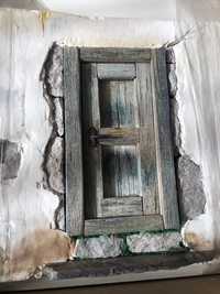 ръчно изработено пано врата на стара къща - намалена