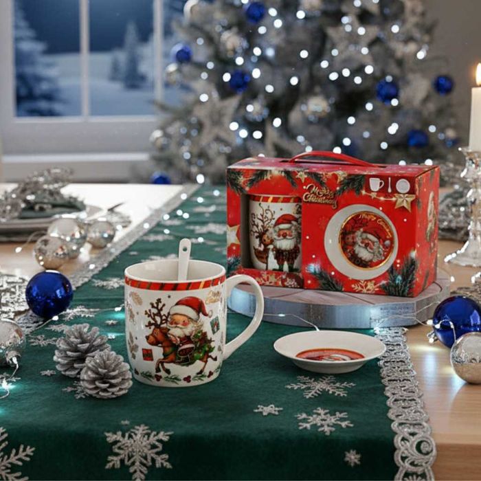Премиум коледен подаръчен сет – керамична чаша с аксесоари.