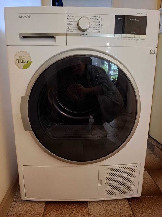 Сушилня Sharp KD-GHB8S7GW2*** , 8 kg, E , Бял , E