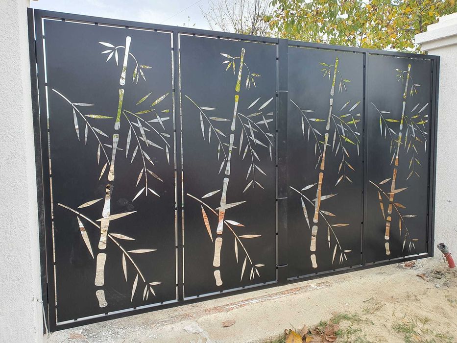 Poarta CNC decorativa din tabla traforata -modele moderne la comanda