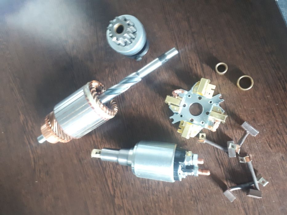 Piese reparatie electromotor tractor FORD...rotor carbuni bobina etc