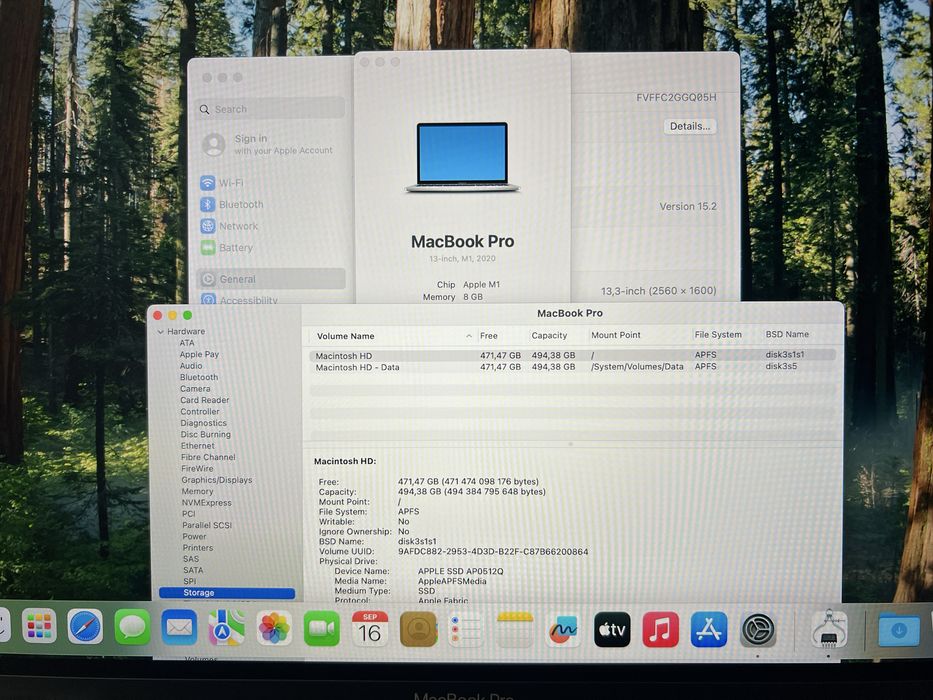 Като Нов MacBook Pro 13” m1 512GB 8GB RAM