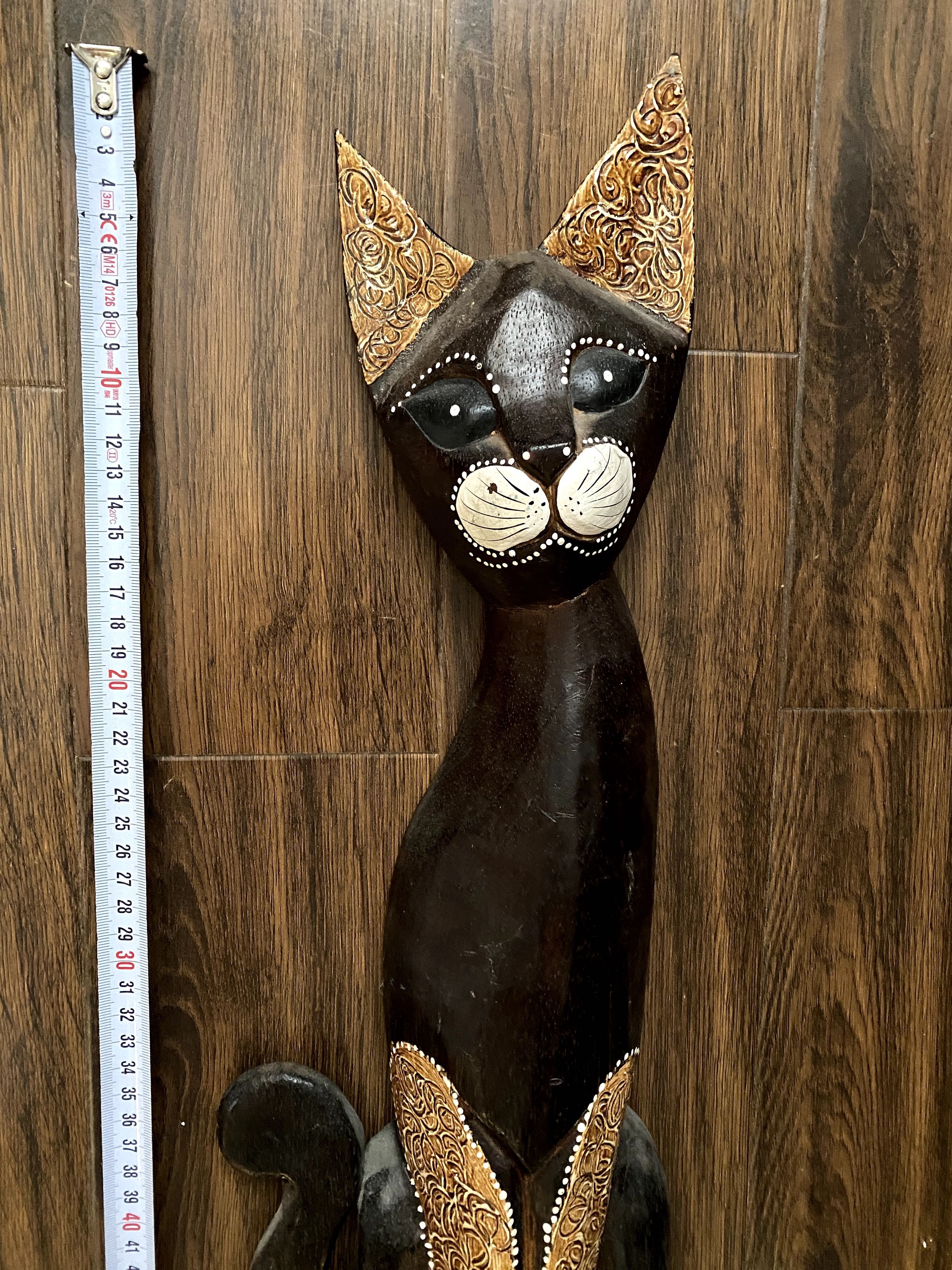 Дървена статуетка Котка 50 см.