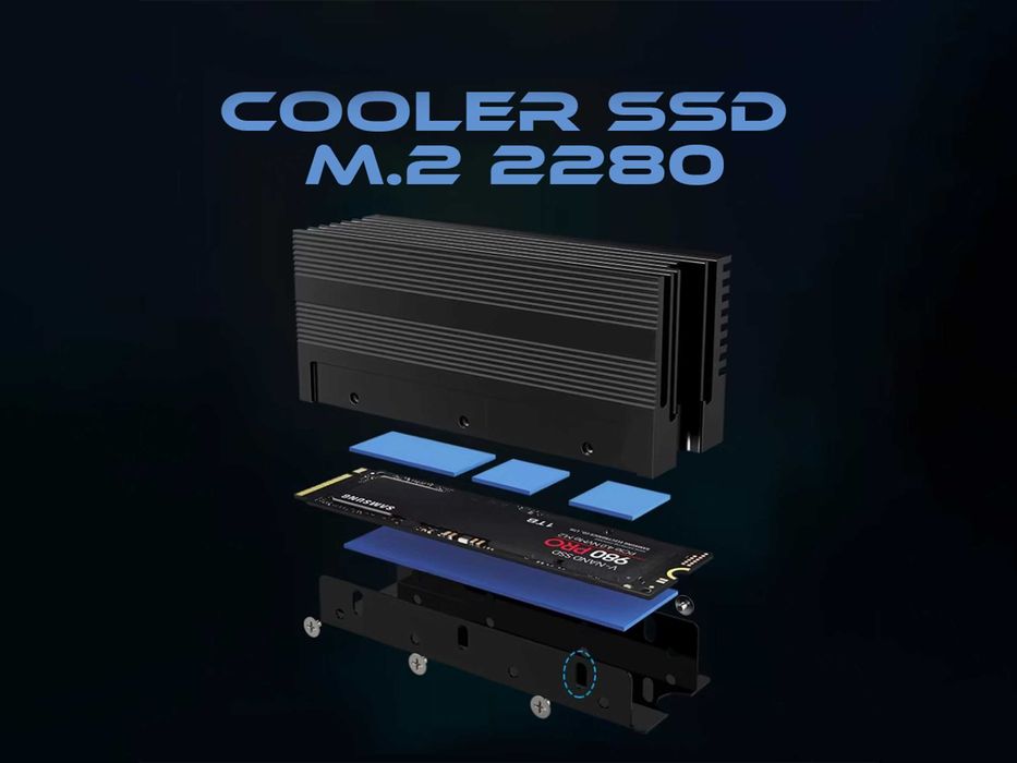 Cooler SSD M.2 NVMe radiator pasiv Aluminiu 80mm diferite modele.