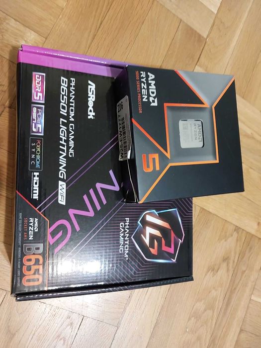 AMD Ryzen 5 9600X + AsRock B650I Lightning Wi-Fi  (НОВИ)