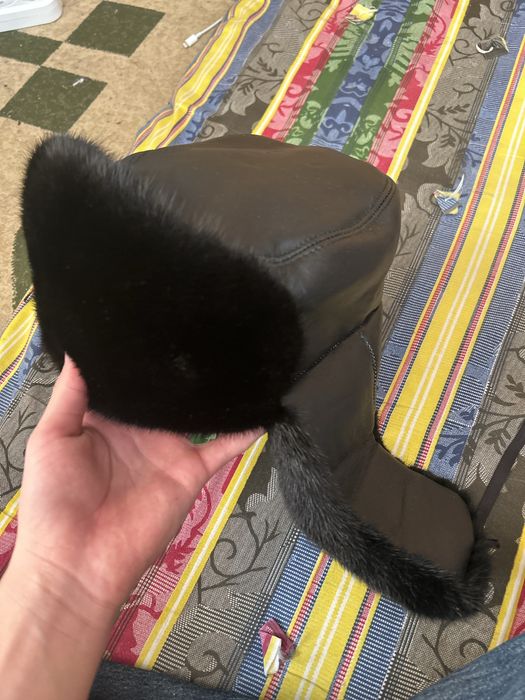 Норковая ушанка мужская