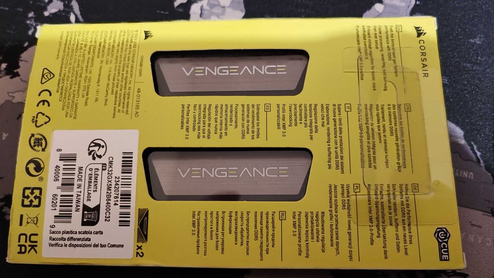 Memorie ram ddr 5 corsair vengeance 32 gb 2x 16gb 6400 mhz