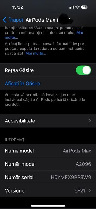 Căști OverEar Apple Airpods Pro Max ~ Originali