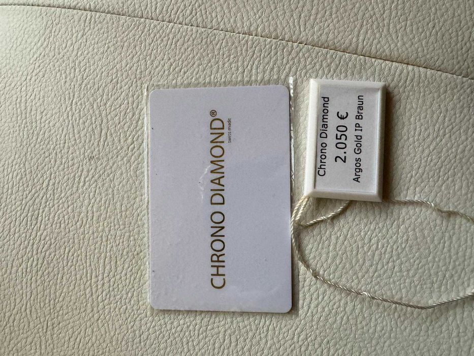 Часовник Chrono Diamond 11200G Argos gold IP brown