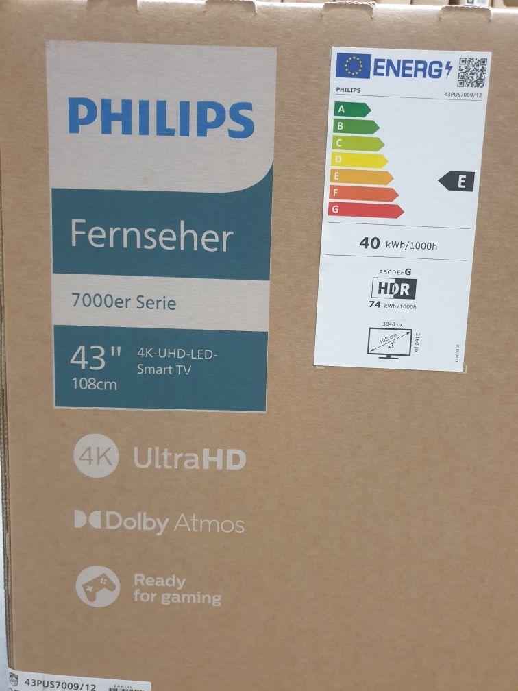 Televizor Philips LED 43PUS7009, 108 cm, Smart TV, 4K Ultra HD