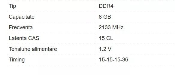 Vand Memorie Corsair Value Select 8GB DDR4 2133M