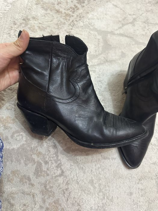 Кожаные казачки женские