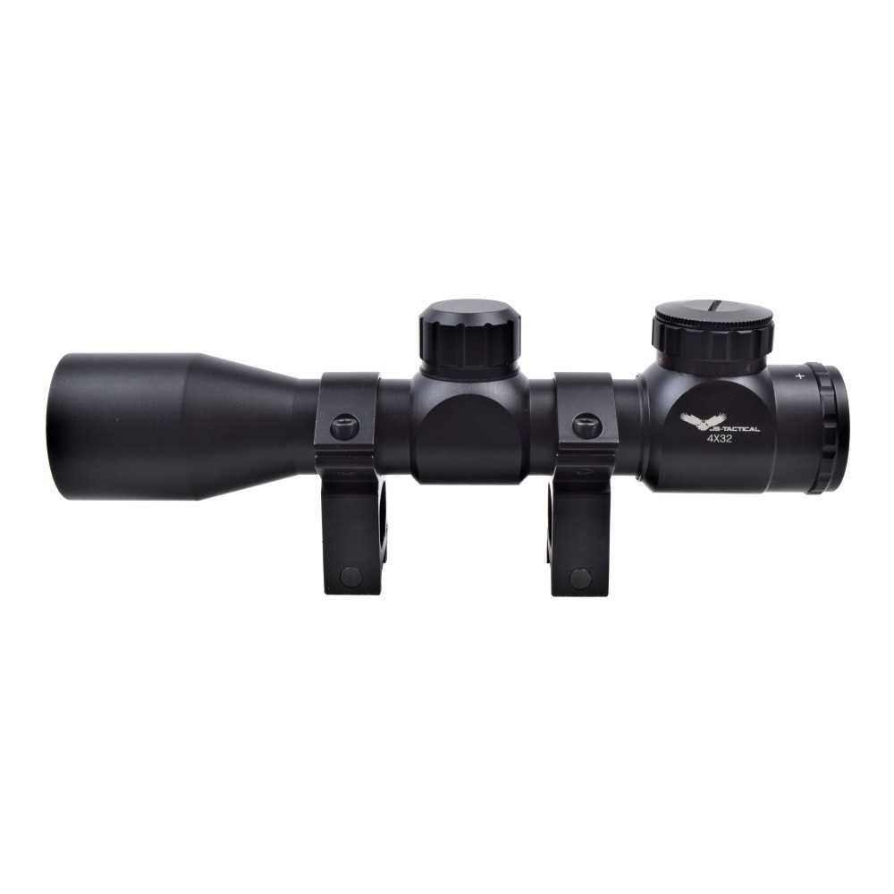 Luneta JS Zoom fix 4 diametru lentila 32mm  reticul iluminat JS-4X32E