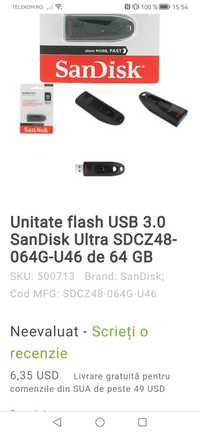 Vand stik de memorie unitate flash SanDisk