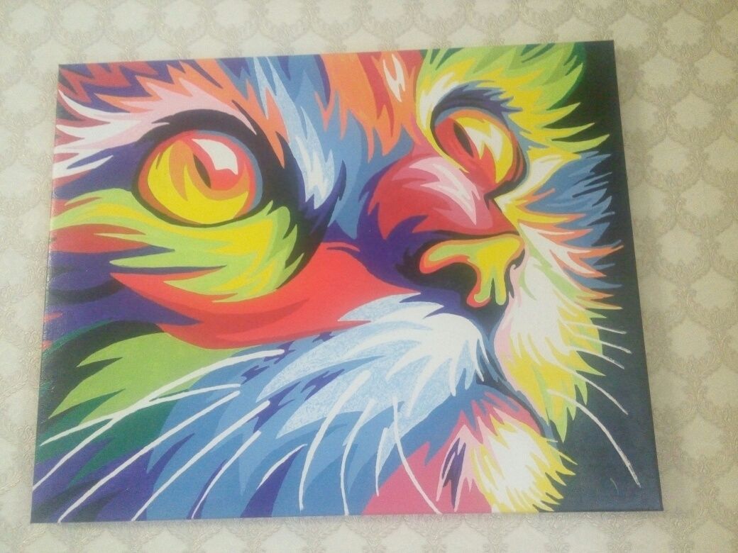 Картина "Красочный кот"