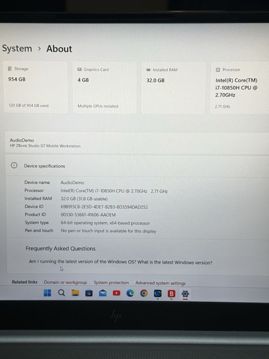 De vânzare: Laptop HP ZBook Studio G7 Mobile Workstation