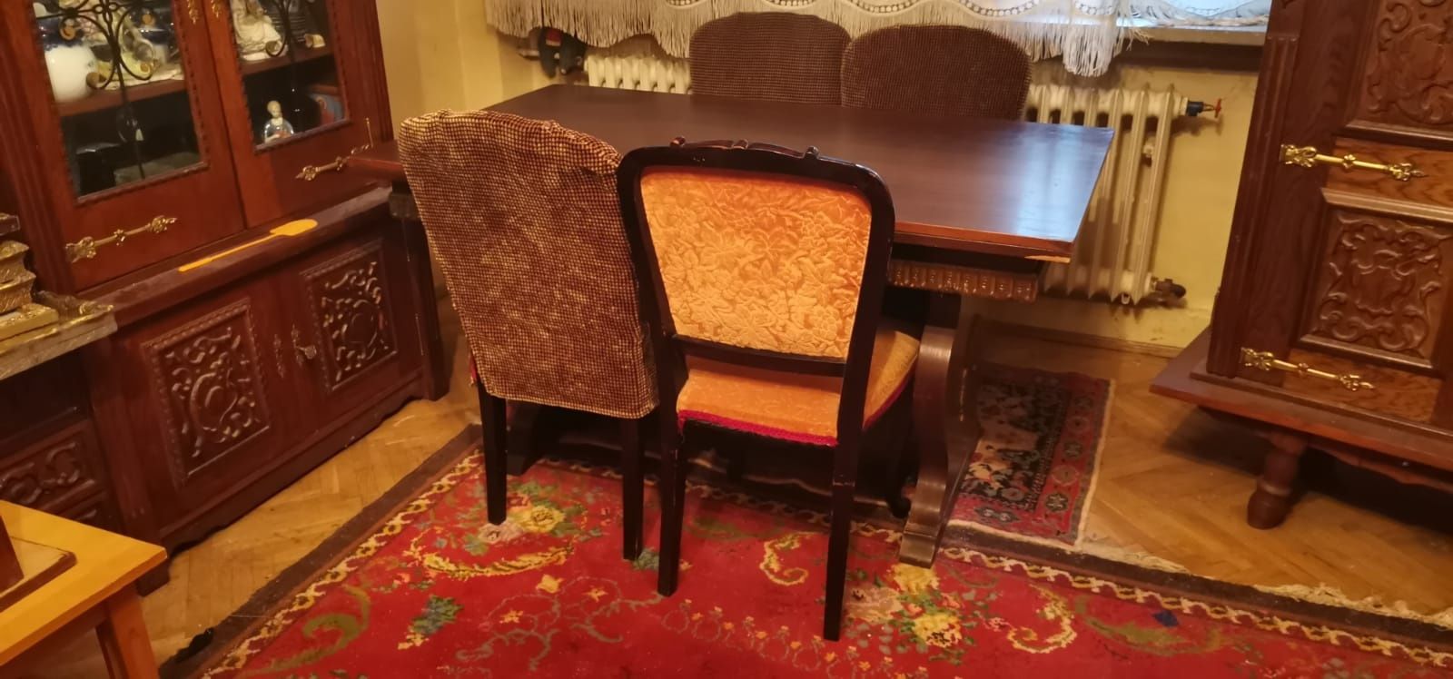 Masa lemn sufragerie clasica 6 scaune