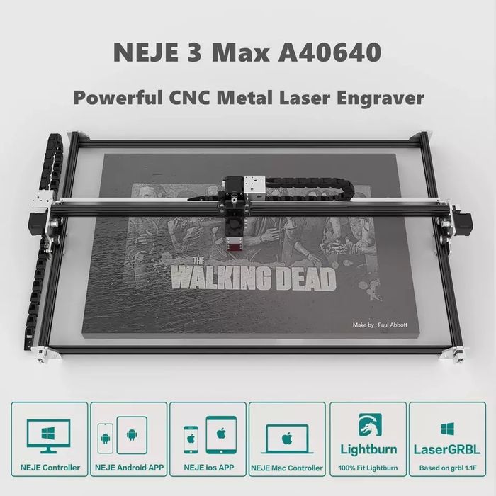 ,,80W"-ЛАЗЕР ЗА ГРАВИРАНЕ и рязане( air) NEJE 3 MAX A640)