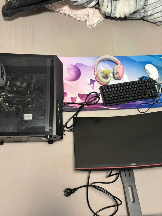 Pc Gaming+Monitor+Periferice Ryzen 3600/16gb/1050TI OFERTA FULL SETUP
