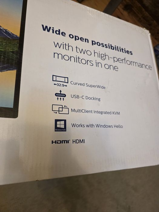 Monitor curbat LED VA Philips 48.8", Ultra wide, 32:9, 1800R, 5k Dual