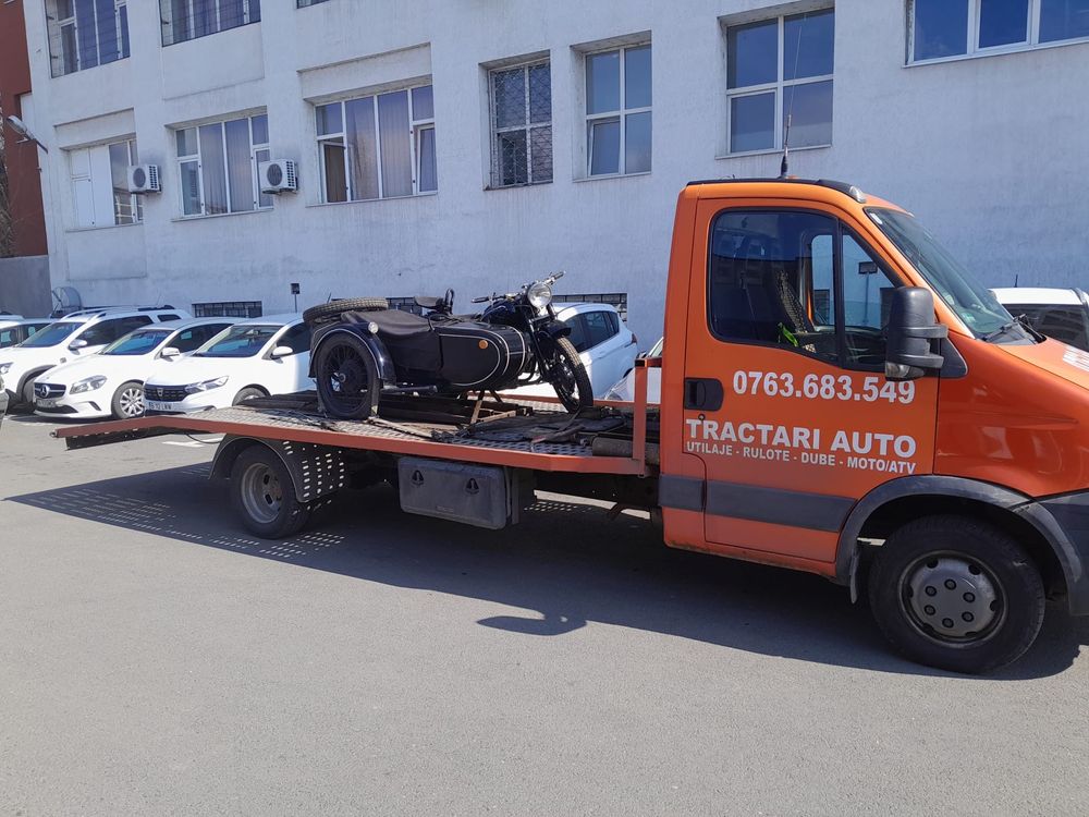 Tractari auto moto Transport dube rulote Platforma Asistenta rutiera