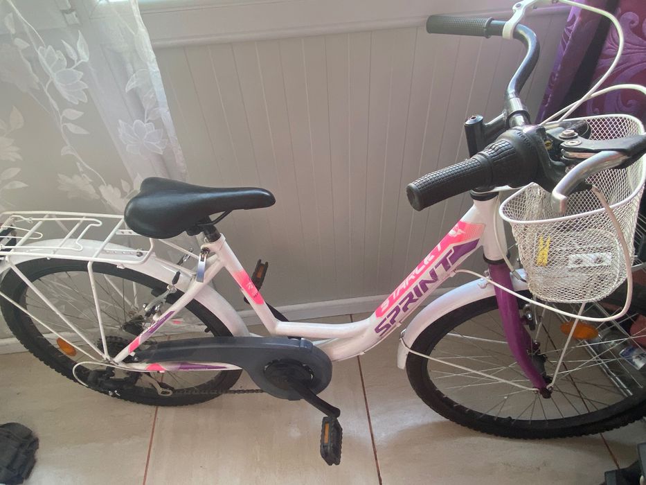 Bicicleta fete Alb cu Mov