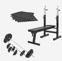 Banca Reglabila Fitnes+ Haltere+gantere  100Kg total